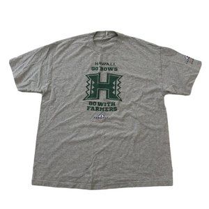 University Of Hawaii Shirt Adult XL Gray Short Sleeve Stretch Shirt Size XL Men